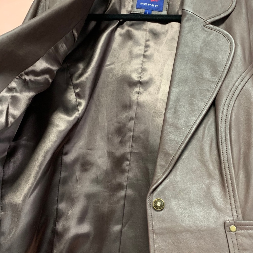 Roper Leather Blazer Jacket - Large - image 5